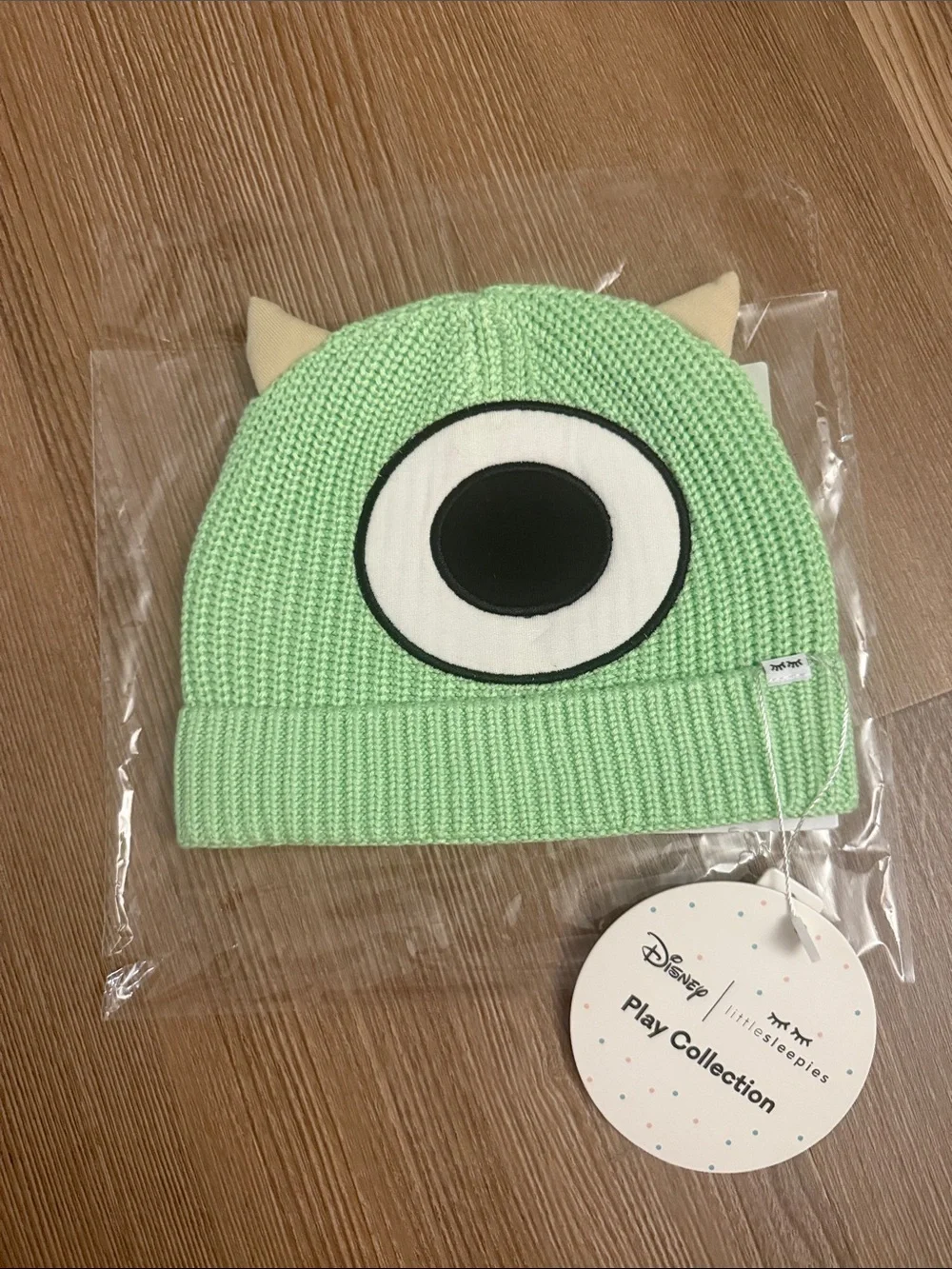 NWT Little Sleepies x Pixar Monsters, Inc. Mike Wazowski Beanie Hat